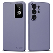Samsung Galaxy S26 Ultra Tech-Protect Smart Clear View Flip etui med kortplads - Lilla