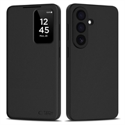 Samsung Galaxy A57 Tech-Protect Smart Clear View Flip etui med kortplads - Sort