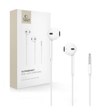Tech-Protect UltraBoost 3.5mm In-Ear-hovedtelefoner - hvid