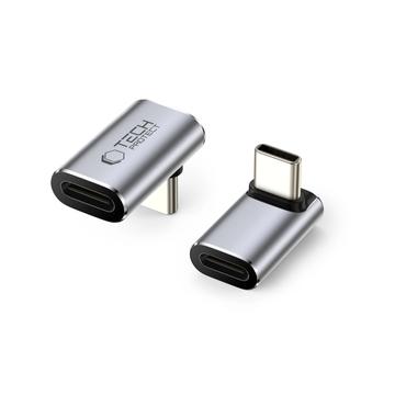 Tech-Protect UltraBoost AA02 40Gbps vinkel-USB-C-adapter - grå