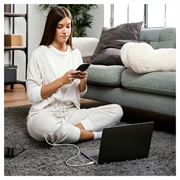 Tech-Protect UltraBoost Classic Type-C-kabel - PD60W/3A, 2 m - hvid