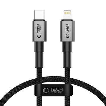 Tech-Protect UltraBoost DNA Lightning-kabel - PD 27W/3A, 25cm - Jerngrå