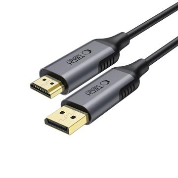 Tech-Protect UltraBoost DisplayPort 1.4 til HDMI 2.0-kabel - 4K/60Hz, 2m, slidstærk PVC, universel kompatibilitet