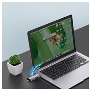 Tech-Protect UltraBoost USB-A/USB-C SD & MicroSD Kortlæser - Grå