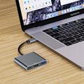 Tech-Protect V1 3-i-1 USB-C Multiport Hub - USB-A / USB-C / HDMI - Grå
