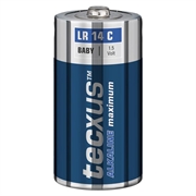 Tecxus LR20/D alkaliske batterier 1.5V - 2 stk.