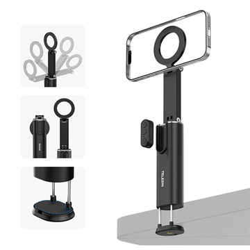 Telesin P1-HSS-02 MagSafe-holder til vlogging med Bluetooth-fjernbetjening - sort
