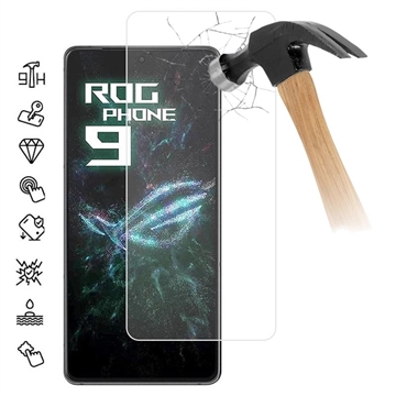 Asus ROG Phone 9 Skærmbeskyttelse Hærdet Glas - Case Friendly - Gennemsigtig