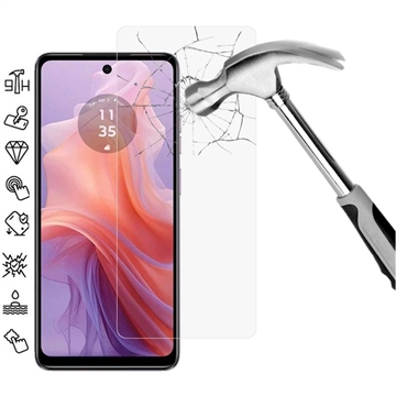 Motorola Moto E14 Skærmbeskyttelse Hærdet Glas - Case Friendly - Gennemsigtig