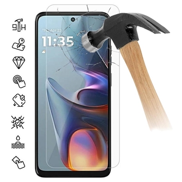 Motorola Moto E15 Skærmbeskyttelse Hærdet Glas - Case Friendly - Gennemsigtig