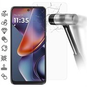 Motorola Moto G (2025) Skærmbeskyttelse Hærdet Glas - Case Friendly - Gennemsigtig