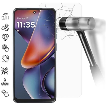 Motorola Moto G (2025) Skærmbeskyttelse Hærdet Glas - Case Friendly - Gennemsigtig