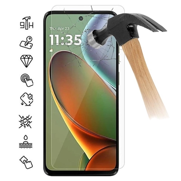 Motorola Moto G15 Power Skærmbeskyttelse Hærdet Glas - Case Friendly - Gennemsigtig