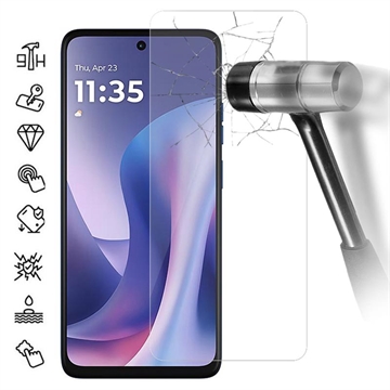 Motorola Moto G57 Skærmbeskyttelse Hærdet Glas - 9H - Case Friendly - Gennemsigtig