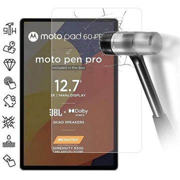 Motorola Moto Pad 60 Pro Skærmbeskyttelse Hærdet Glas - 9H - Case Friendly - Gennemsigtig