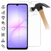 Samsung Galaxy A07s Skærmbeskyttelse Hærdet Glas - 9H - Case Friendly - Gennemsigtig