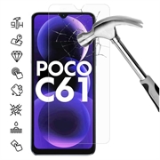Xiaomi Poco C61 Skærmbeskyttelse Hærdet Glas - 9H, 0.3mm - Case Friendly - Klar