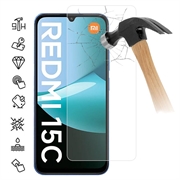 Xiaomi Redmi 15C Skærmbeskyttelse Hærdet Glas - 9H - Case Friendly - Gennemsigtig