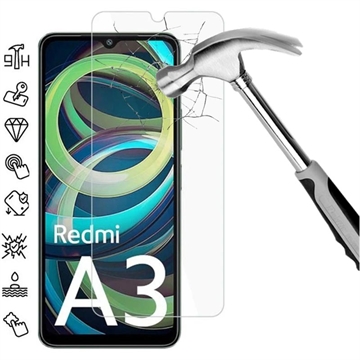 Xiaomi Redmi A3 Skærmbeskyttelse Hærdet Glas - 9H - Case Friendly - Klar