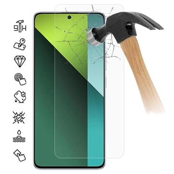 Xiaomi Redmi Note 13 Pro Skærmbeskyttelse Hærdet Glas - 9H, 0.3mm - Case Friendly - Klar