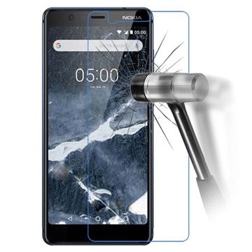 Nokia 5.1 Skærmbeskyttelse Hærdet Glas - 9H, 0.3mm - Krystalklar