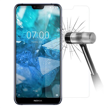 Nokia 7.1 Panserglas skærmbeskyttelse - 9H, 0.3mm - Klar