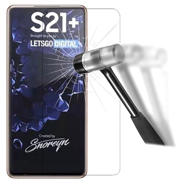 Samsung Galaxy S21+ 5G Skærmbeskyttelse Hærdet Glas - 9H - 0.3mm (Open Box - Fantastisk stand) - Gennemsigtig