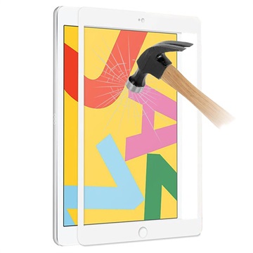 iPad 10.2 2019/2020 Hærdet Panserglas skærmbeskyttelse - 9H, 0.25mm - Hvid