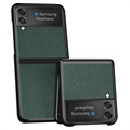 Textured Samsung Galaxy Z Flip3 5G Hybrid Cover - Grøn