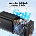 Toocki TCT20-21EU 3-i-1 GaN-oplader - USB-C/USB-A - Sort