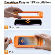 iPhone 16 Pro Max Torras GlassGo Privacy Skærmbeskyttelse Hærdet Glas med Automatisk Justeringsramme