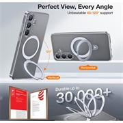 Samsung Galaxy S25 Torras Guardian Ostand MagSafe Cover - Gennemsigtig