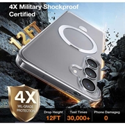 Samsung Galaxy S25 Torras Guardian Ostand MagSafe Cover - Gennemsigtig