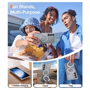 Samsung Galaxy S25 Torras Guardian Ostand MagSafe Cover - Gennemsigtig