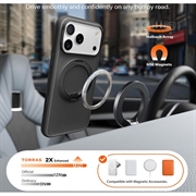 iPhone 17 Pro Max Torras O Fitness Cover med 360 kickstand - MagSafe-kompatibel - Sort