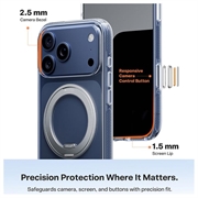 iPhone 17 Pro Max Torras O Fitness Cover med 360 kickstand - MagSafe-kompatibel - Gennemsigtig