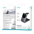 Totu CW-4-W 3-i-1 magnetisk trådløs opladningsstation - 15W - Grå