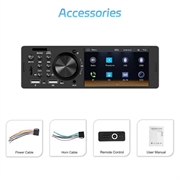 Bluetooth-bilstereo med berøringsskærm og CarPlay/Android Auto - SD, AUX, USB