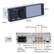 Bluetooth-bilstereo med berøringsskærm og CarPlay/Android Auto - SD, AUX, USB