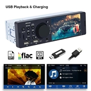 Bluetooth-bilstereo med berøringsskærm og CarPlay/Android Auto - SD, AUX, USB