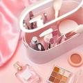 Travel Makeup Organizer med indbygget spejl og LED-lys - Pink