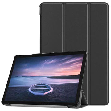 Tri-Fold Series Samsung Galaxy Tab S4 Smart Folio Taske - Sort