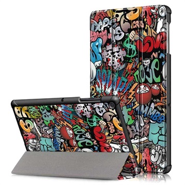 Tri-Fold Series Samsung Galaxy Tab S5e Smart Folio Taske - Graffiti