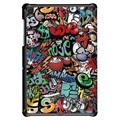 Tri-Fold Series Samsung Galaxy Tab S5e Smart Folio Taske - Graffiti