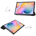 Tri-Fold Series Samsung Galaxy Tab S6 Lite 2020/2022 Folio Taske - Sort