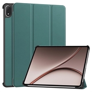 OnePlus Pad 4/Oppo Pad 5 Pro Tri-Fold Series Smart Folio-etui - Sortgrøn