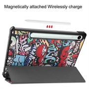 Samsung Galaxy Tab S10 Lite Tri-Fold Series Smart Folio-etui - Graffiti