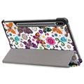 Tri-Fold Series Samsung Galaxy Tab S7 FE Smart Folio Cover - Sommerfugle / Blomster