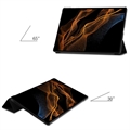 Samsung Galaxy Tab S9 Ultra Tri-Fold Series Smart Folio Cover - Sort