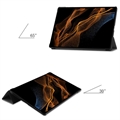Samsung Galaxy Tab S9 Ultra Tri-Fold Series Smart Folio Cover - Grå